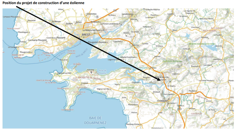 Situation générale sur la commune de PONT-DE-BUIS-LES-QUIMERC'H